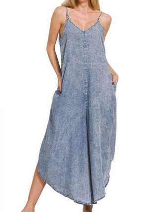 Trendsi - Macacão Zenana Lyocell Acid-Washed