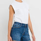 Vervet By Flying Monkey - High Rise Slit Raw Hem A-line Short