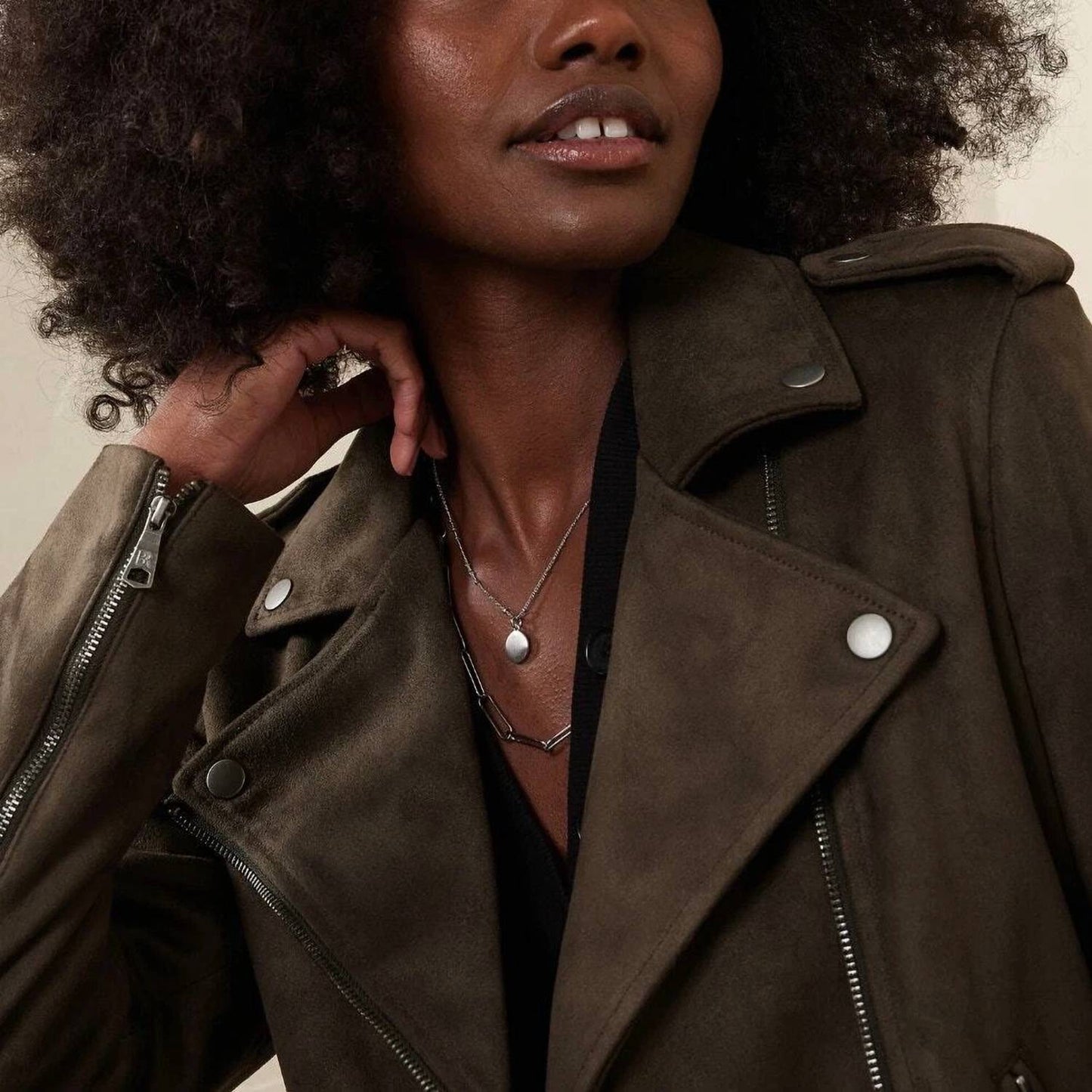 Banana Republic - Faux Suede Moto Jacket