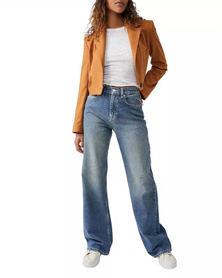 Free People - Jeans Baggy de Cintura Alta Tinsley