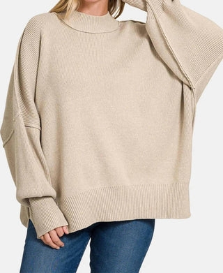 Trendsi - Suéter Zenana Side Sit Oversize