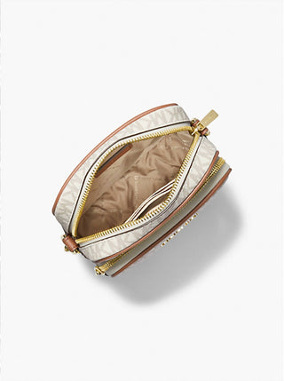 Michael Kors - Women's Brown Jet Set Travel Medium Logo Crossbody Bag