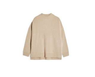 Topshop - Pulôver de gola falsa em malha canelada oversize
