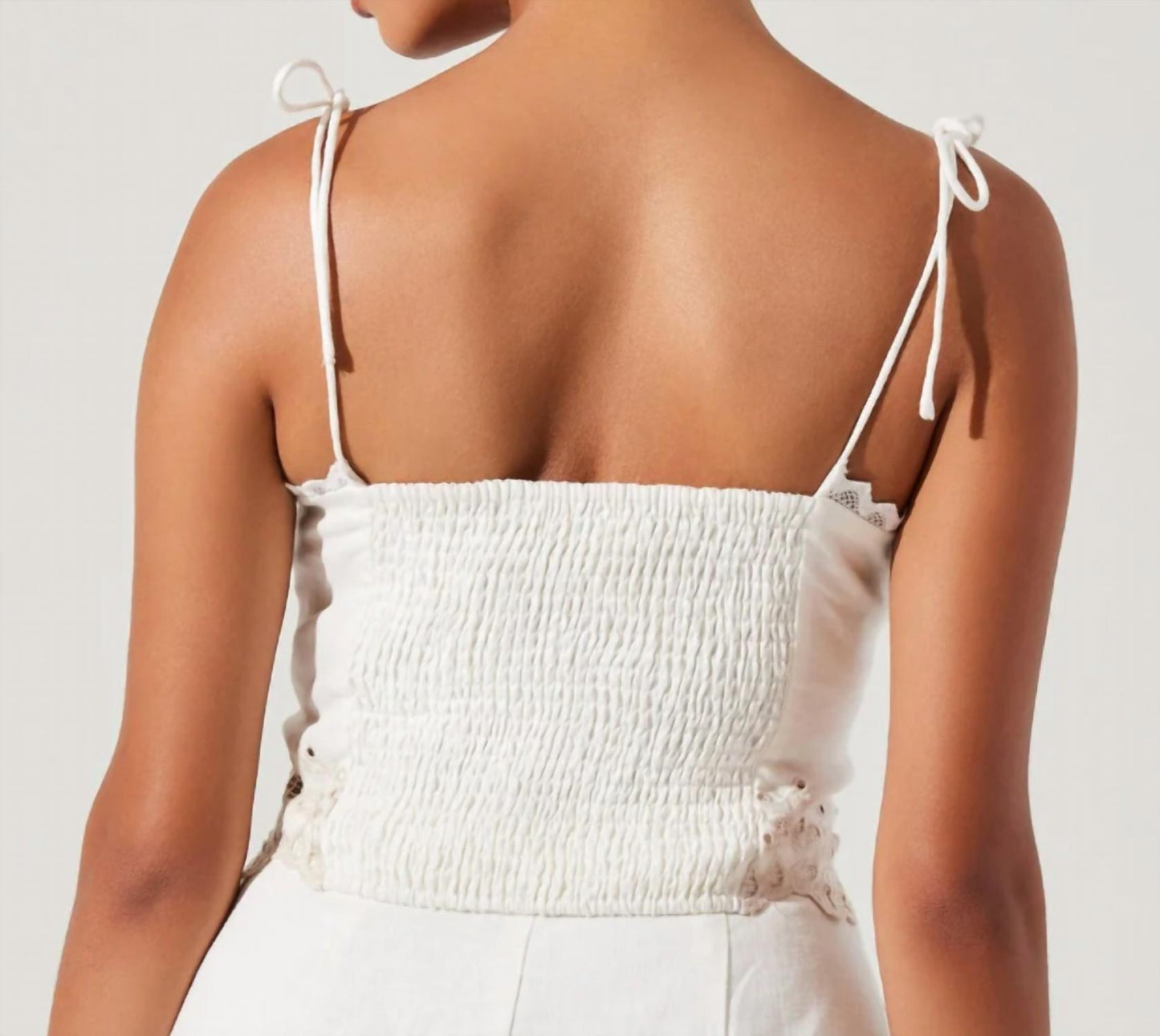 Astr - Kiya Linen Embroidered Top