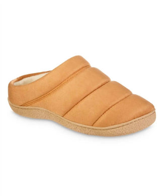 Isotoner - Pantufas Masculinas Microsuede Puffer Comfort com Capuz