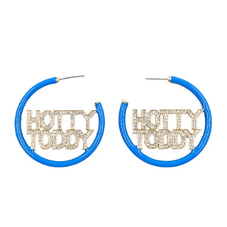 Brianna Cannon - Women's Ole Miss Pave Hoop Earrings