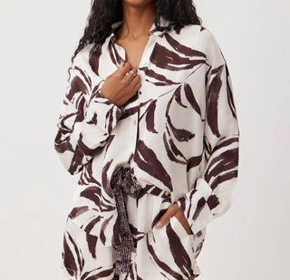 Bella Dahl - Contrast Oversized Button Down Shirt