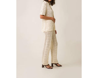 Line And Dot - Poppie Short Sleeve Crochet Blouse