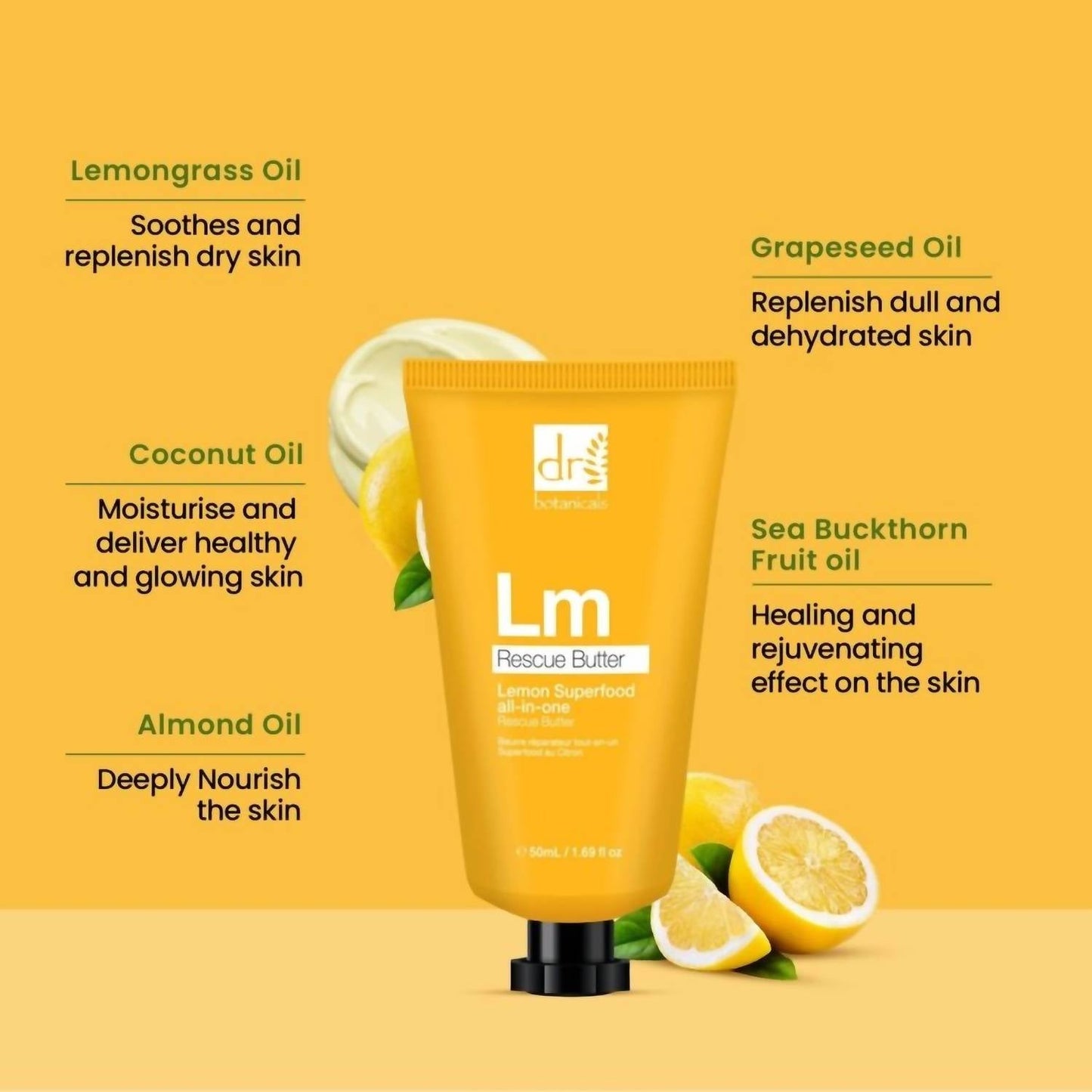 Dr. Botanicals - Lemon Superfood all-in-one Rescue Butter 50mL