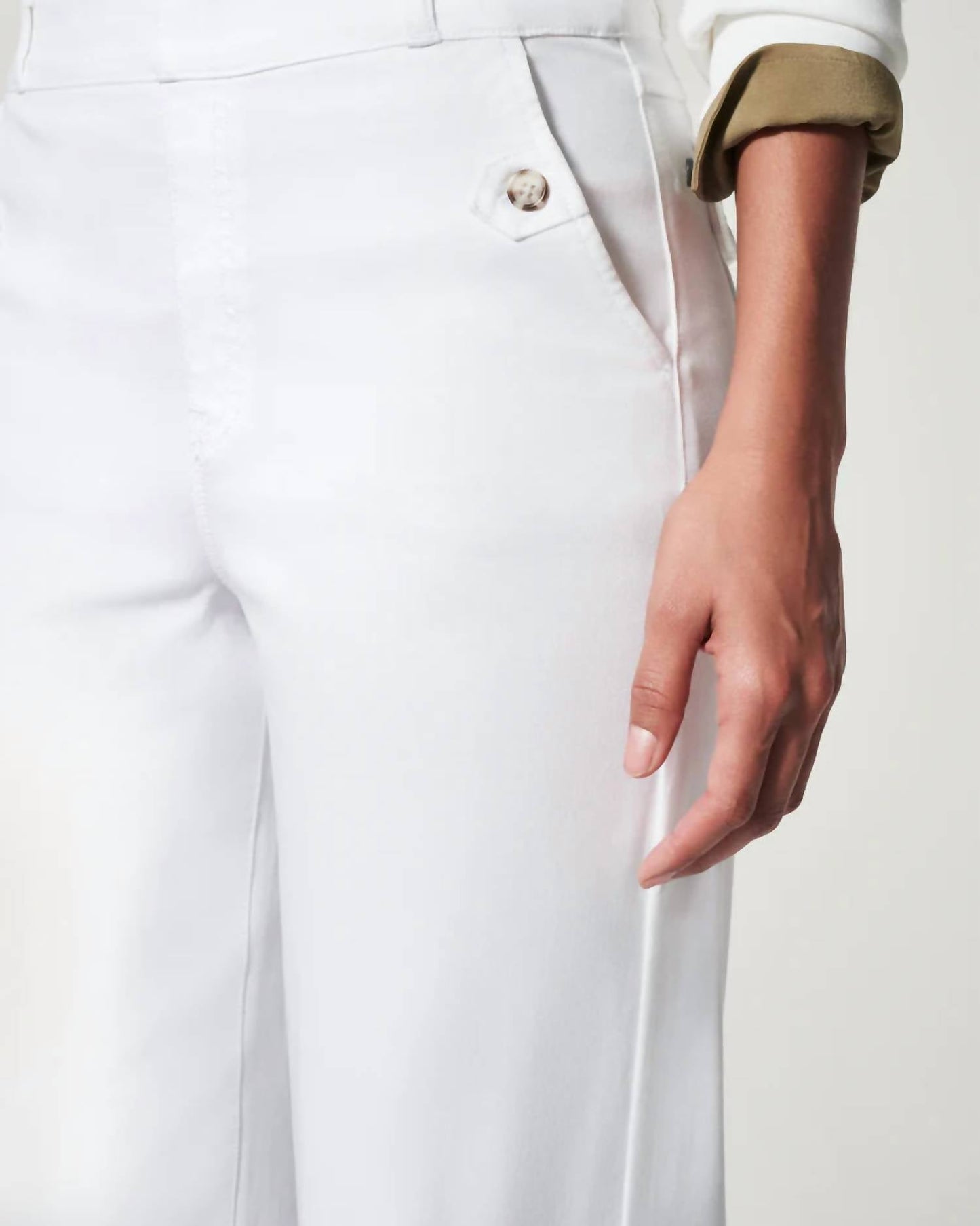 Spanx - Twill Cropped Wide Leg Pant
