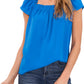 Ruffled Square Neck Flutter Sleeve Top