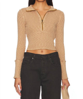 Free People - Blusa meia-noite com zíper