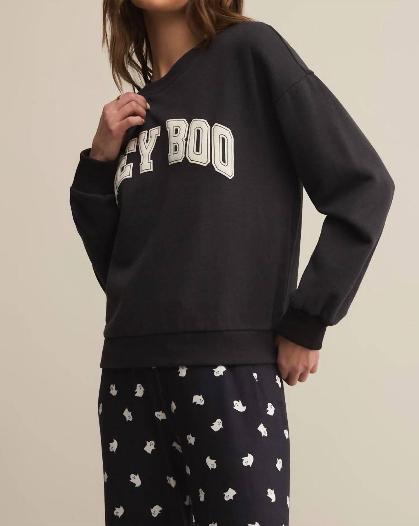 Z Supply - Classic Hey Boo Crew Sweatshirt
