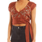 Free People - SAHARA EMBROIDERED CROP TOP