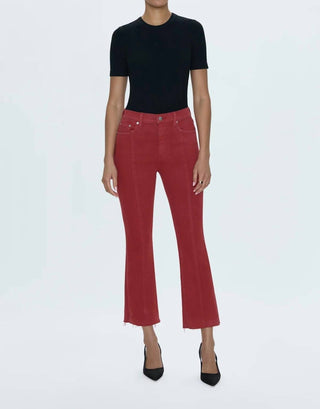 Pistola - Calça curta bootcut com cintura alta e costura Lennon