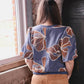 Voy - Fae Contrast Band Detailed Floral Embroidery Top