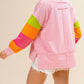Bibi - Out & About Colorblock Pullover Top