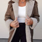 Active Basic - Fur-lined Faux Leather Coat
