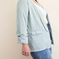 Kori - Long Sleeve Button Blazer - Plus
