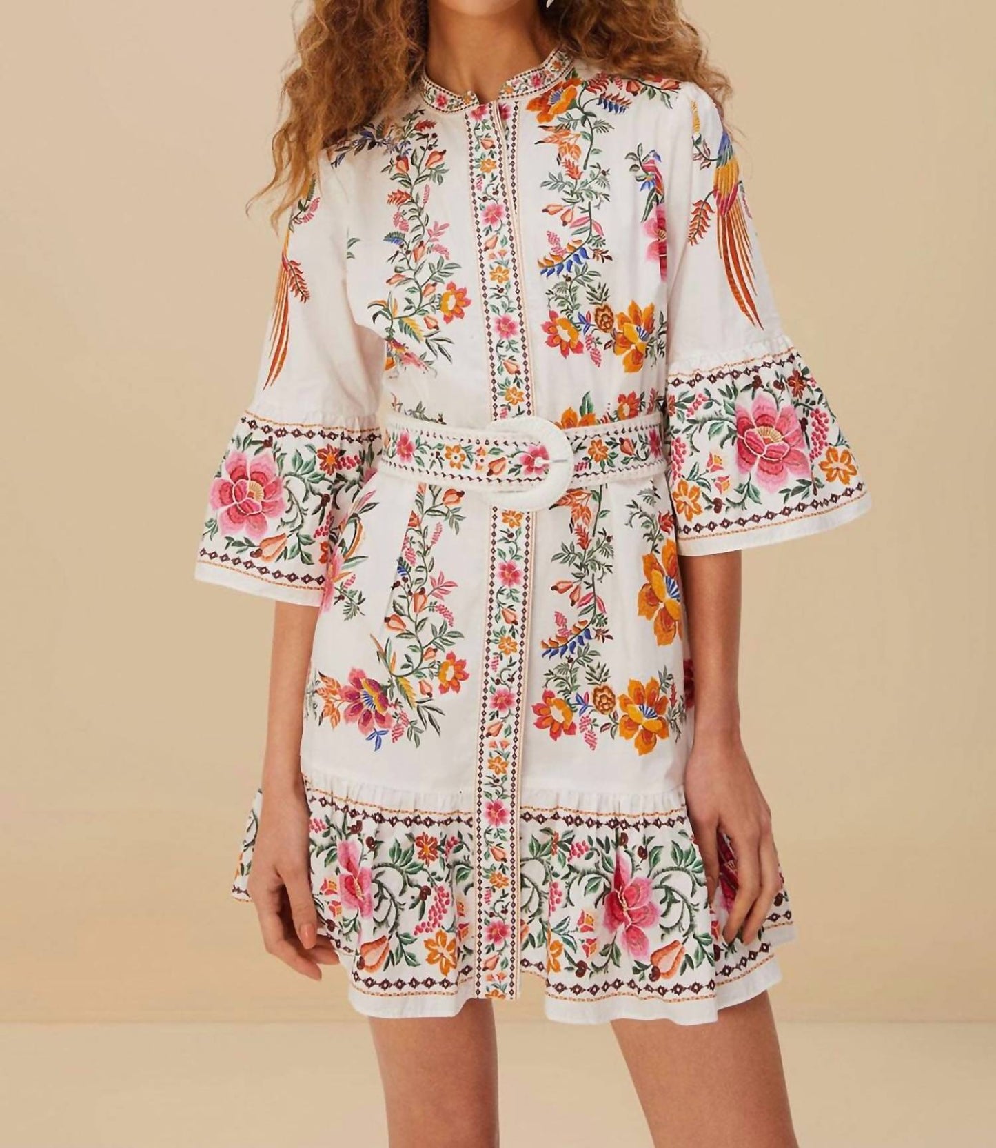 Farm Rio - Delicate Forest Mini Dress