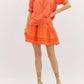 Entro - Accented Ruffled Mini Skirt