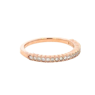 Aamiaa - Anel de diamante natural de 0,25 quilates com meia aliança da eternidade - Tamanho 6,5