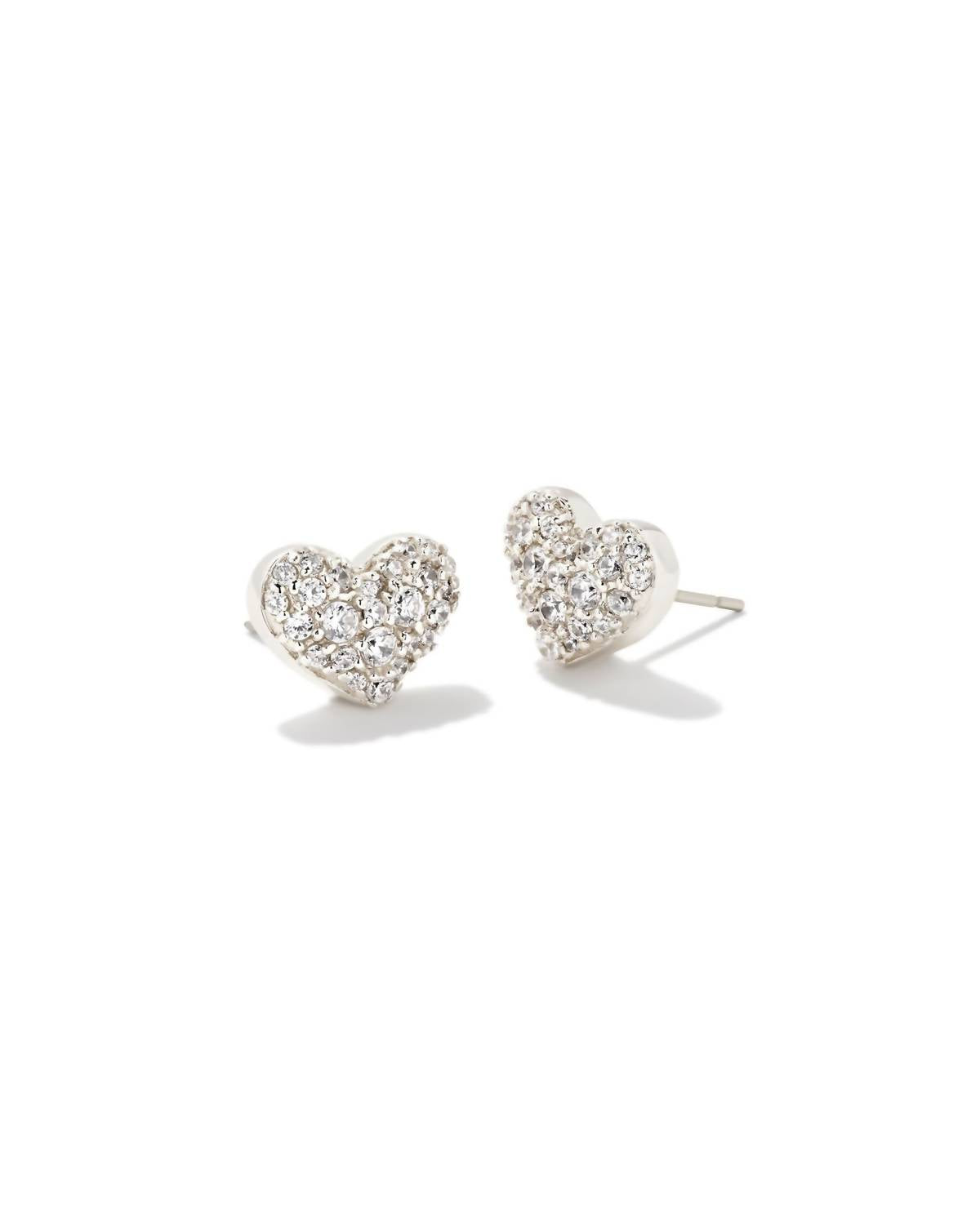 Kendra Scott - Ari Pave Crystal Heart Earrings