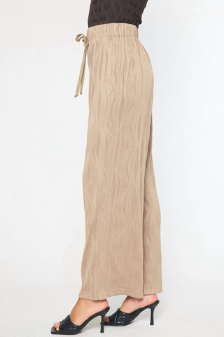 Entro - Calça texturizada de perna larga