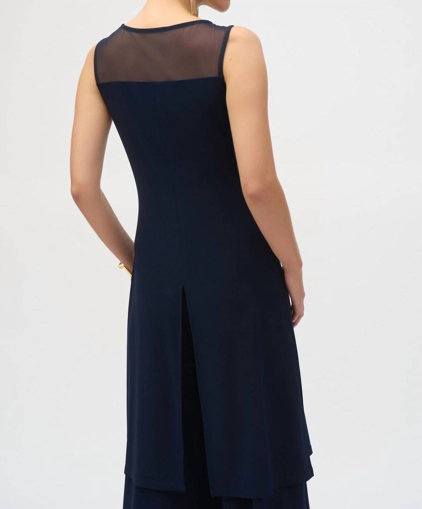 Joseph Ribkoff - Silky Knit And Mesh Sleeveless Tunic