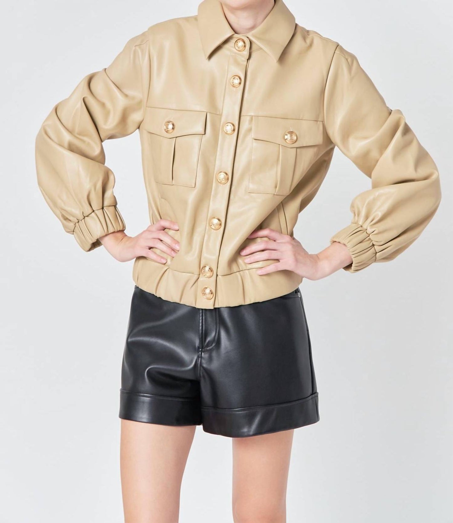 Endless Rose - Faux Leather Jacket