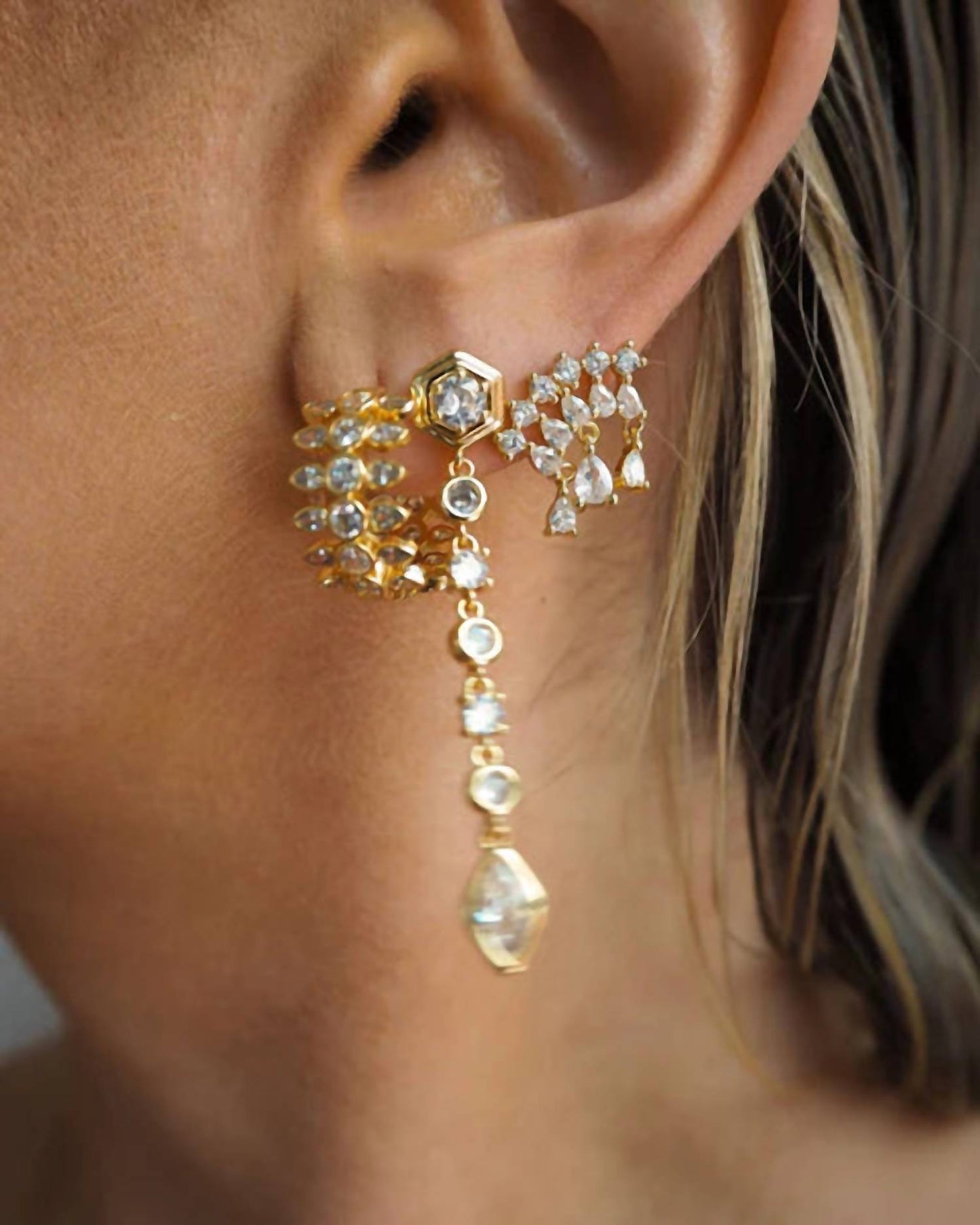 Luv Aj - Women's Stellar Bezel Drop Studs