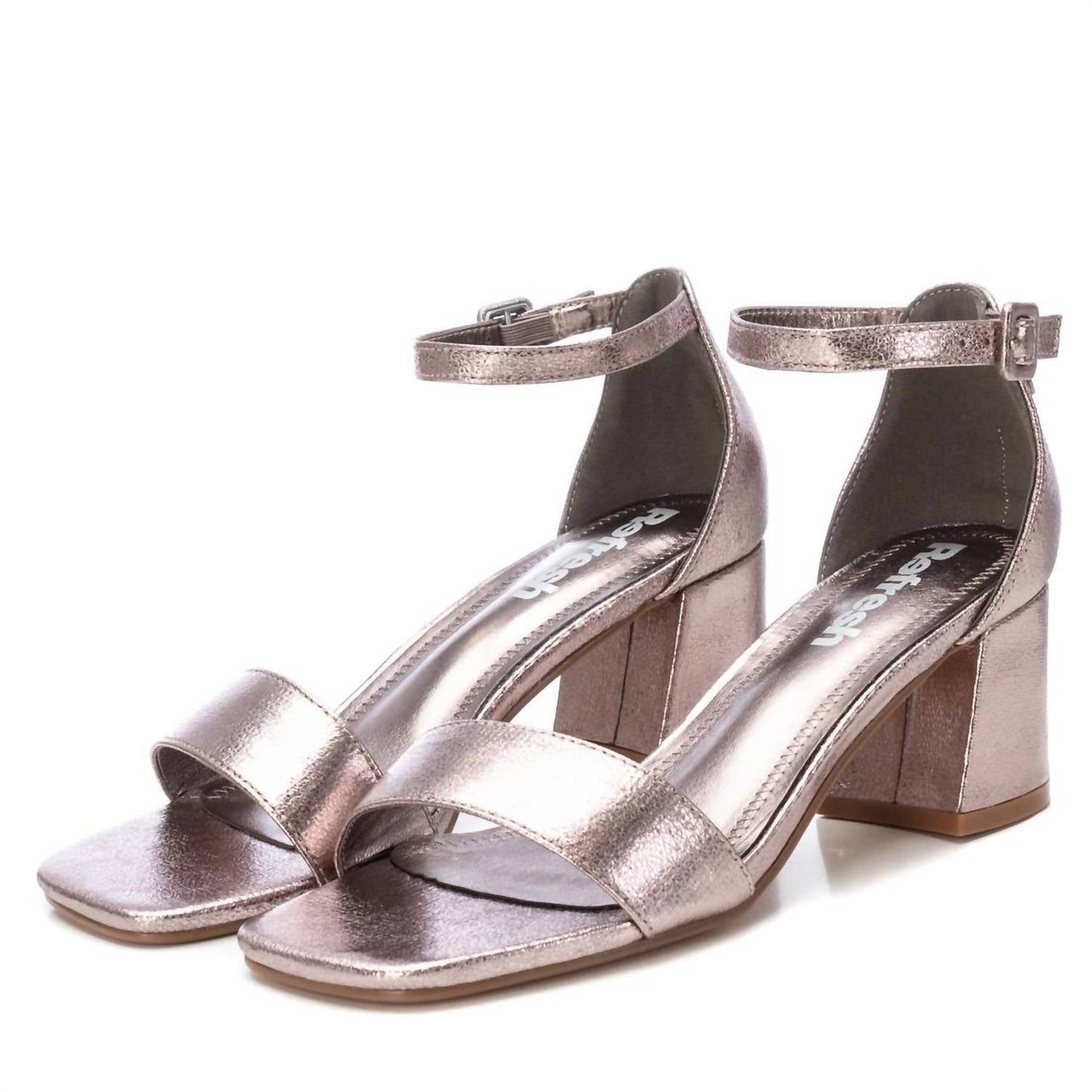 Xti - Women's Heeled Metallic Sandals
