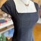 Kld. Signature - Women's Square Neck Cap Sleeve Midi Dress