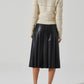 Astr - Vena Pleated Faux Leather Skirt