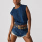 Steve Madden - Leila Sleeveless Denim Top