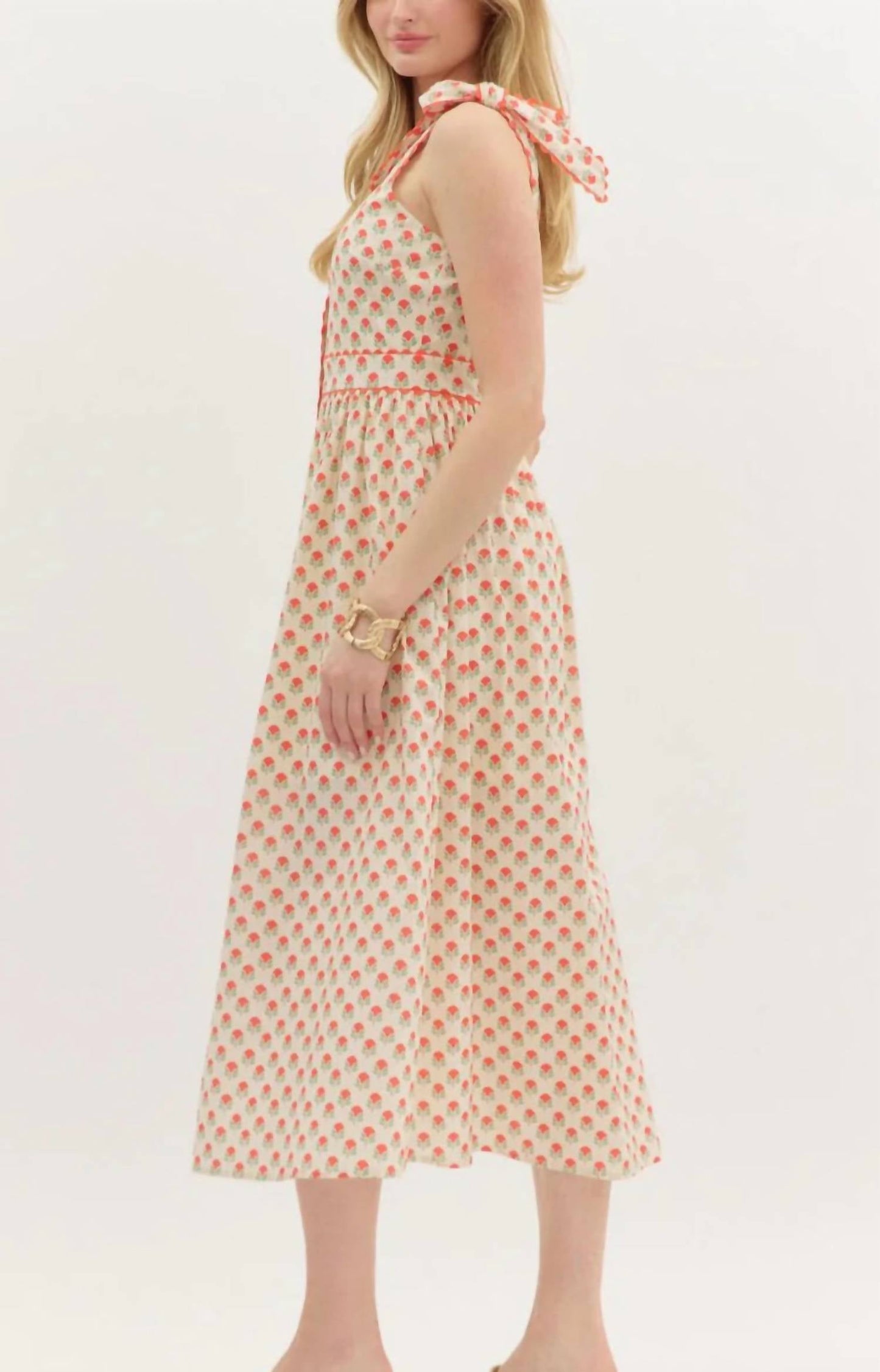 Entro - Here With Me Floral Midi Dress