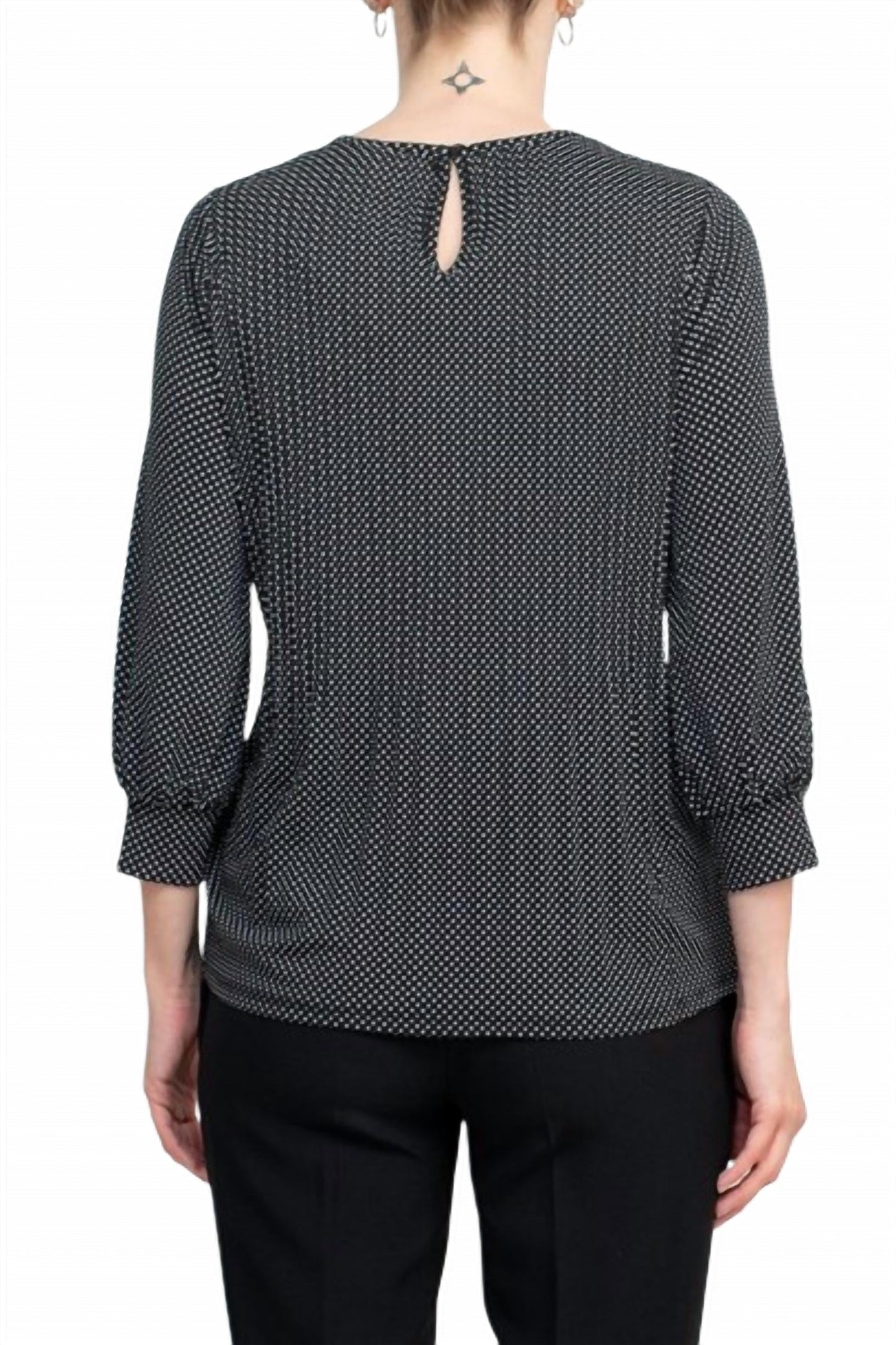 Adrianna Papell - Three-quarter Sleeve Crepe Top