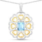 2.60 Carat Genuine Blue Topaz .925 Sterling Silver Pendant