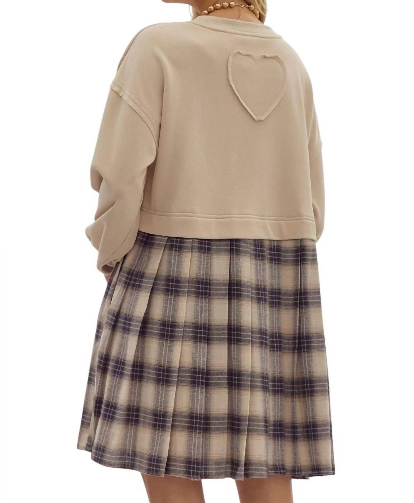 Entro - Plaid Twofer Dress