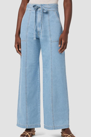 Hudson - Tie Waist Wide Leg Barefoot Trouser