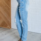 Judy Blue - High Rise Patch Pocket Distressed Boyfriend Jeans