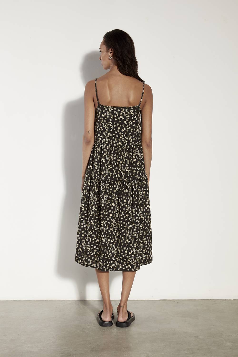 Enza Costa - COOL COTTON STRAPPY TIERED DRESS