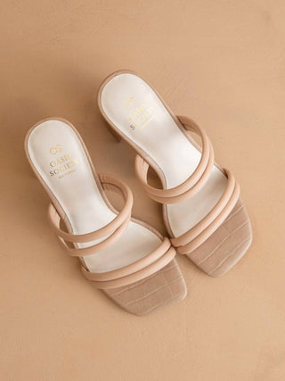 Oasis Society - Women's Angela Strappy Gator Block Heel Sandal