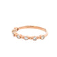 Aamiaa - 0.24 Carat Natural Diamond Bezel & Bar Band Ring - Size 6.5