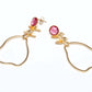Avenue Chic - Women's Orchid Pear Earrings