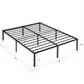 Heavy Duty Queen Size Bed Frame With Quiet Support - Black
