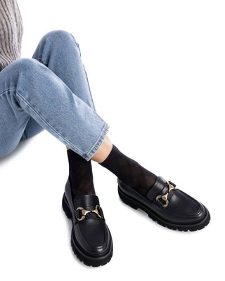 Xti - Mocassins de couro femininos