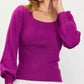Skies Are Blue - Leah Square Neck Sweater