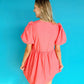 Entro - Steely Balloon Sleeve Mini Dress