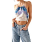 Free People - Silk Scarf Top With Chain Straps